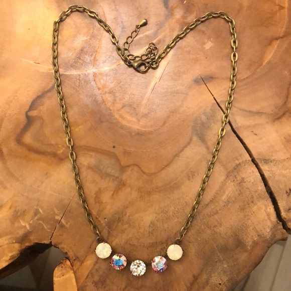 Aurora Borealis + Opal Crystal Necklace - Picture 12 of 16